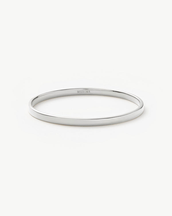 missoma Classic Round Bangle | Silver Plated