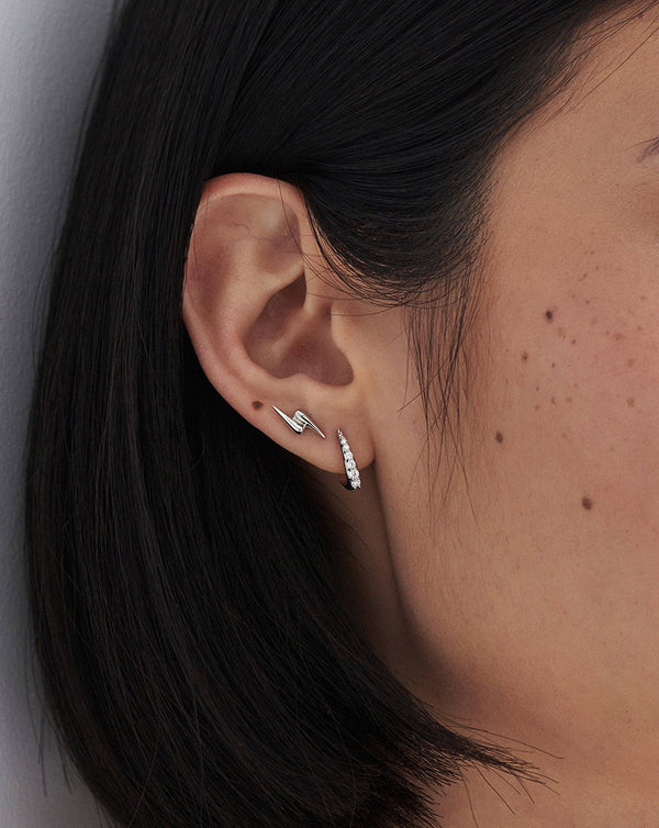 Missoma Claw Huggies | Sterling Silver/Pavé