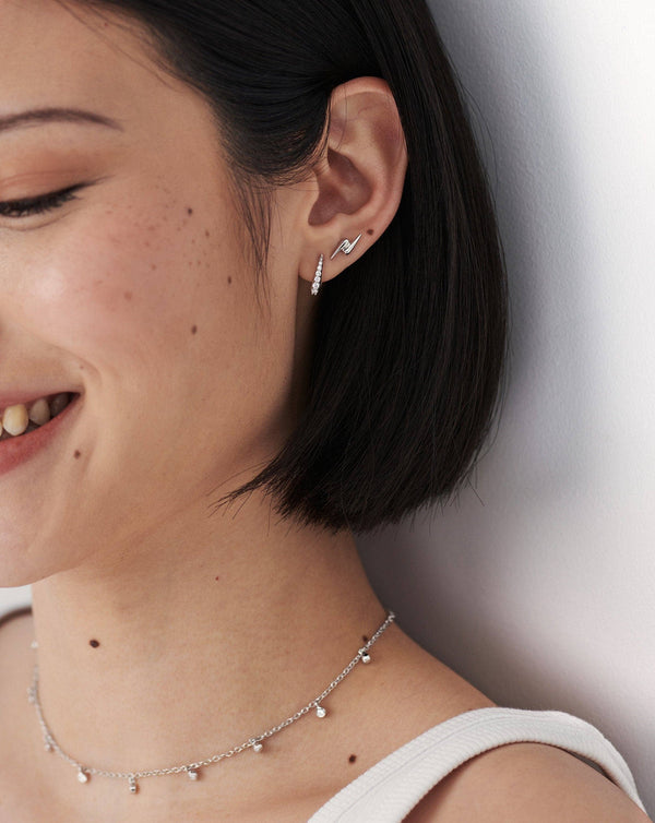 Missoma Claw Huggies | Sterling Silver/Pavé