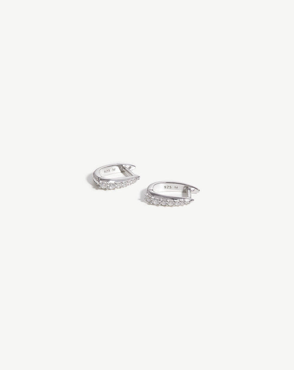 Missoma Claw Huggies | Sterling Silver/Pavé