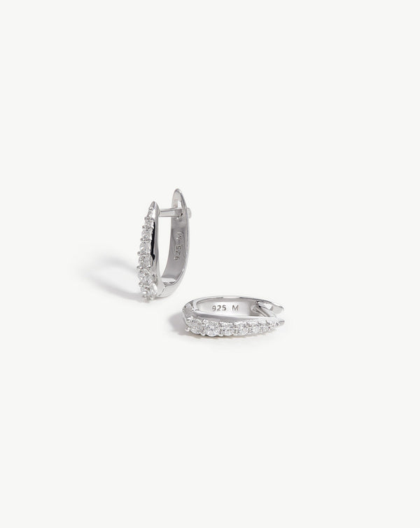 missoma Claw Huggies | Sterling Silver/Pavé