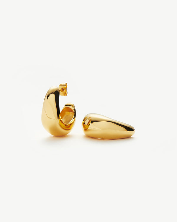 missoma Dome Medium Hoop Earrings | 18ct Gold Plated