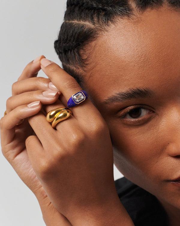 Missoma Enamel & Stone Dome Statement Ring