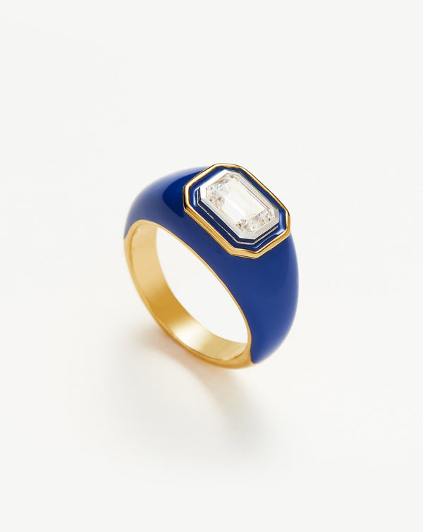 missoma Enamel & Stone Dome Statement Ring