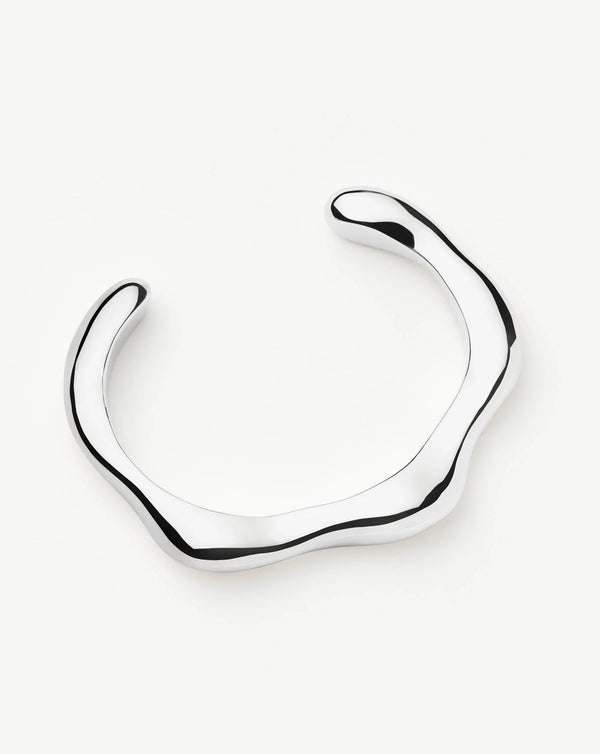 Missoma Eny Puffy Cuff Bracelet | Silver Plated