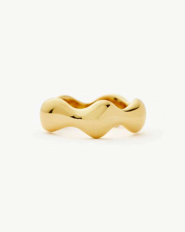 Missoma Eny Puffy Stacking Ring | 18ct Gold Plated