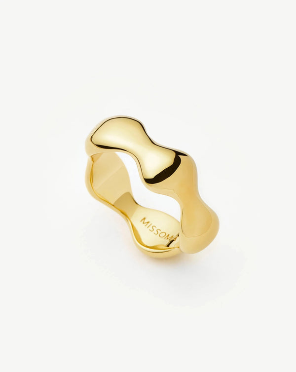 missoma Eny Puffy Stacking Ring | 18ct Gold Plated