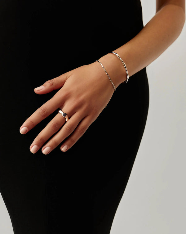 Missoma Eny Puffy Stacking Ring | Silver Plated