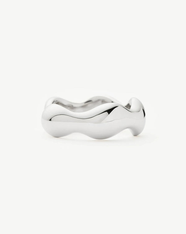 Missoma Eny Puffy Stacking Ring | Silver Plated