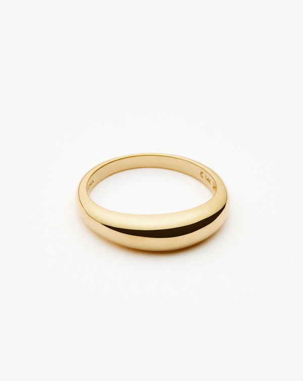 Missoma Fine Classic Dome Ring | 14ct Solid Gold