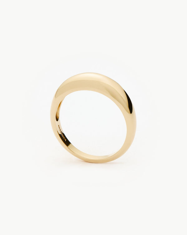 missoma Fine Classic Dome Ring | 14ct Solid Gold