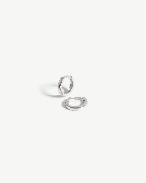 missoma Fine Classic Huggies | 14ct White Gold