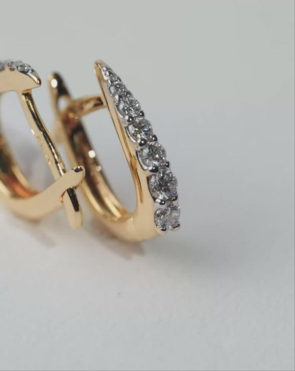 Missoma Fine Claw Huggies | 14ct Solid Gold/Diamond