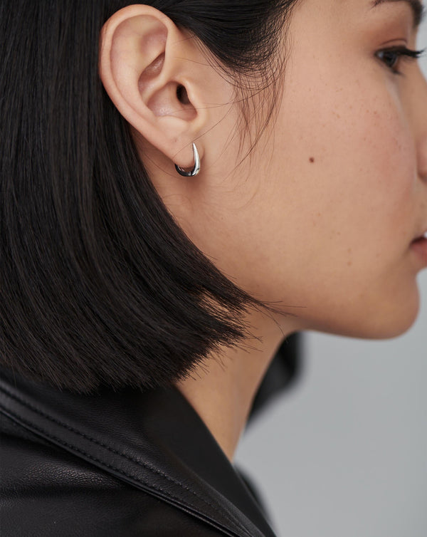 Missoma Fine Claw Huggies | 14ct White Gold