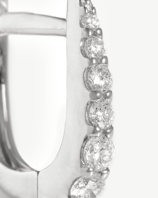 Missoma Fine Claw Huggies | 14ct White Gold/Diamond