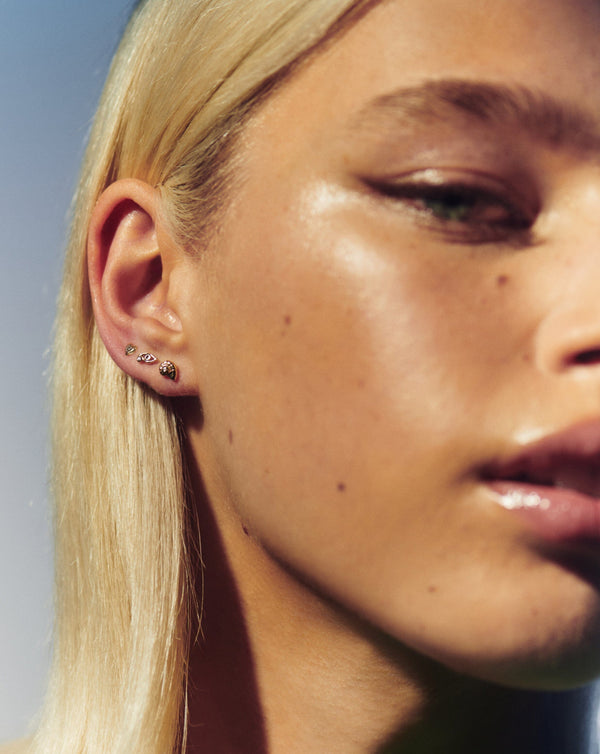 Missoma Fine Diamond Heart Stud Earrings