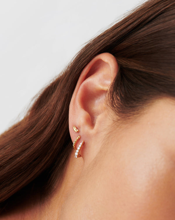 Missoma Fine Diamond Lips Single Stud Earring