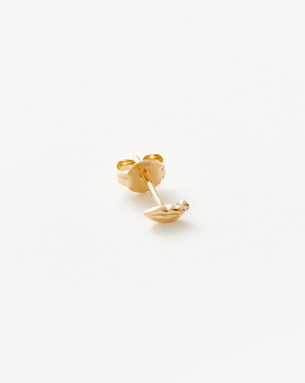 Missoma Fine Diamond Lips Single Stud Earring