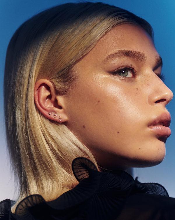 Missoma Fine Diamond Mushroom Single Stud Earring