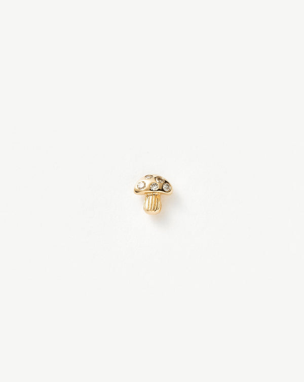 missoma Fine Diamond Mushroom Single Stud Earring