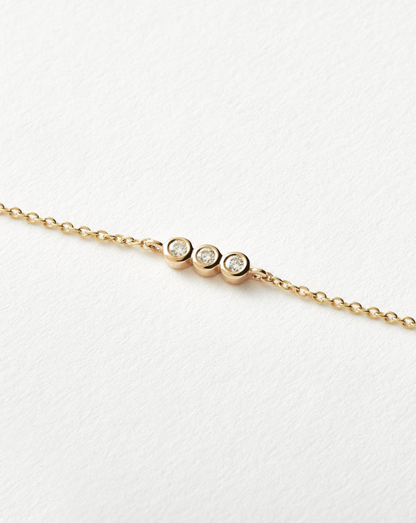 Missoma Fine Diamond Solitaire Trio Bracelet