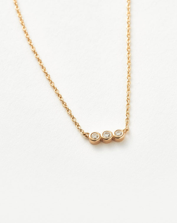 Missoma Fine Diamond Solitaire Trio Necklace