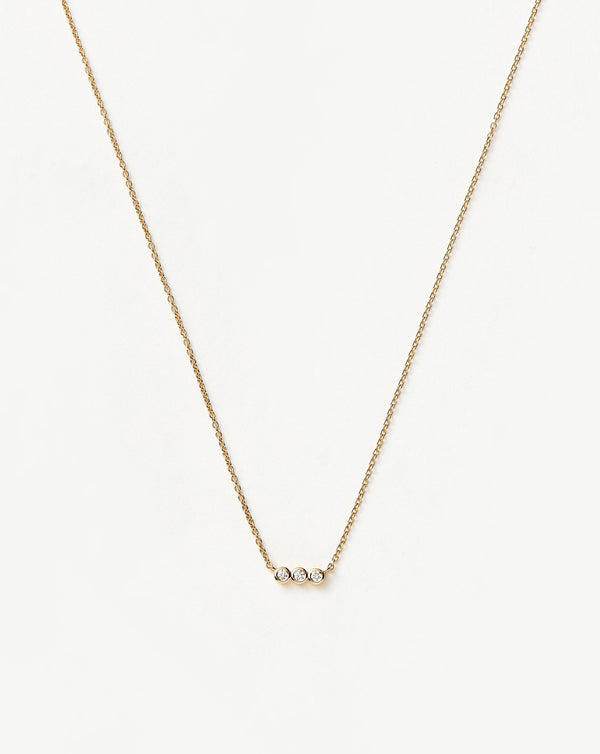 missoma Fine Diamond Solitaire Trio Necklace