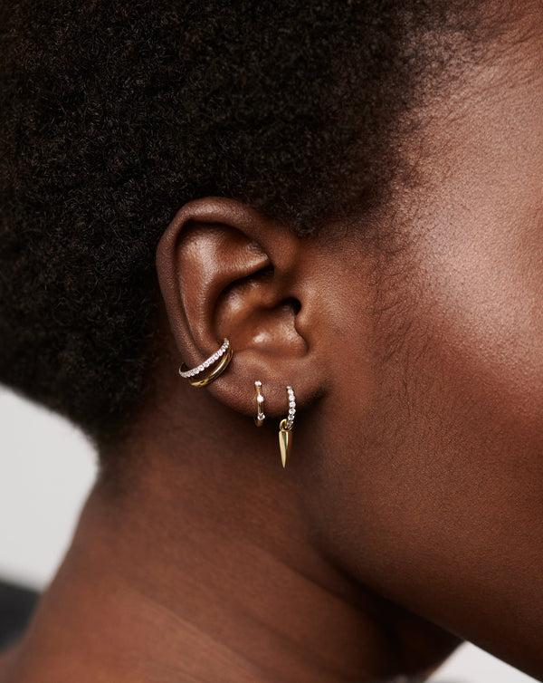 Missoma Fine Diamond Studded Huggies UK