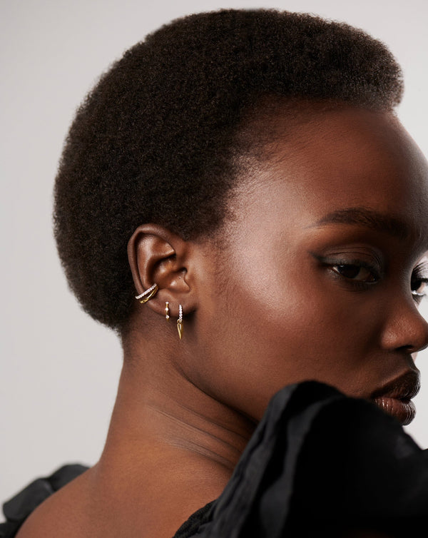 Missoma Fine Diamond Studded Huggies UK