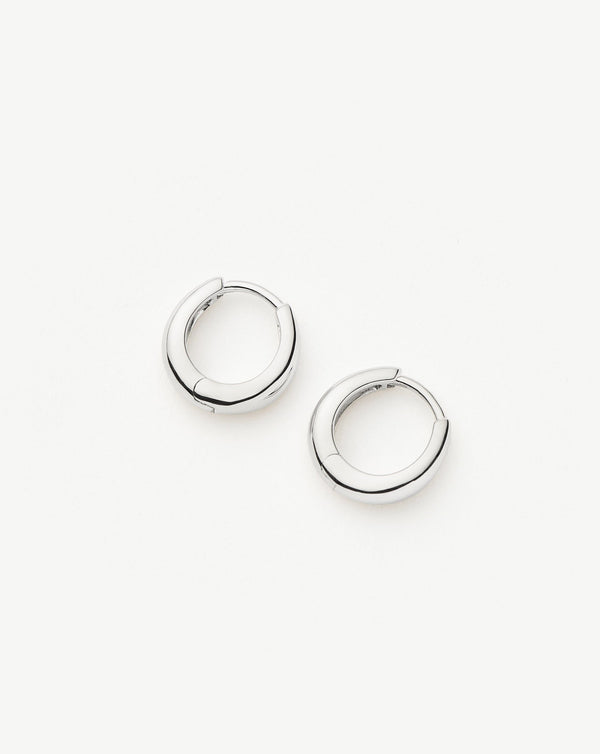 Missoma Fine Dome Huggies | 14ct Solid White Gold