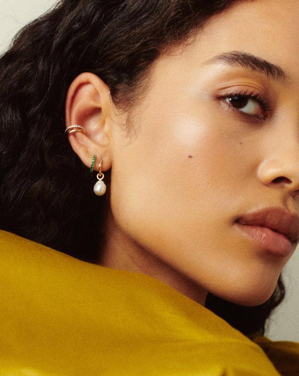 Missoma Fine Emerald Huggies UK