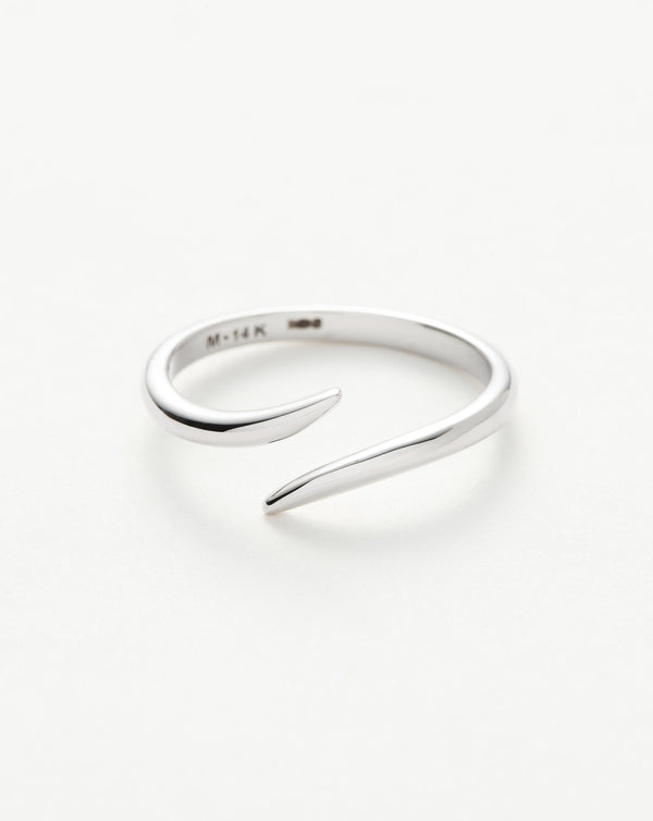 Missoma Fine Open Claw Ring | 14ct White Gold