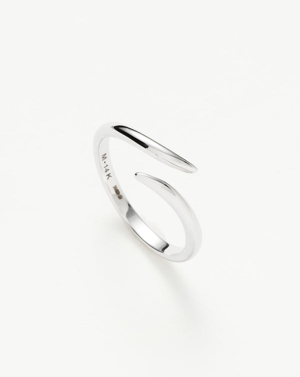 missoma Fine Open Claw Ring | 14ct White Gold