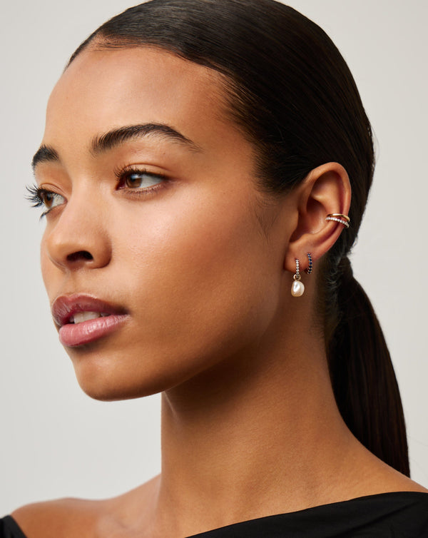 Missoma Fine Sapphire Huggies | September Birthstone