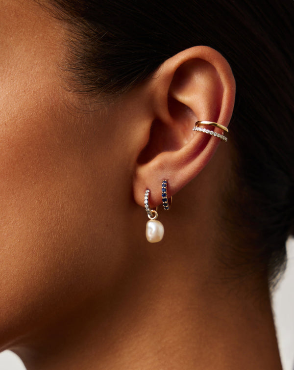 Missoma Fine Sapphire Huggies | September Birthstone