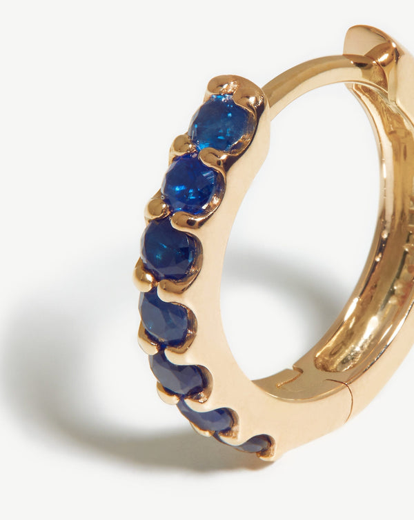 Missoma Fine Sapphire Huggies | September Birthstone