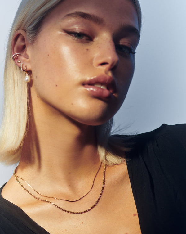 Missoma Fine Square Snake Chain Necklace