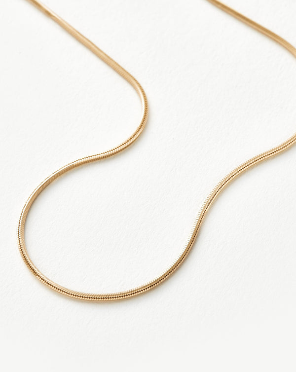 Missoma Fine Square Snake Chain Necklace