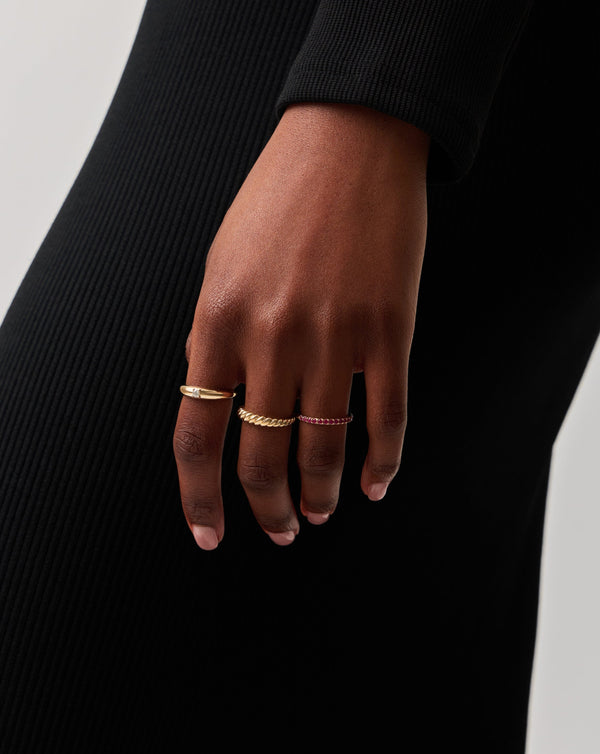 Missoma Fine Twisted Classic Ring | 14ct Solid Gold
