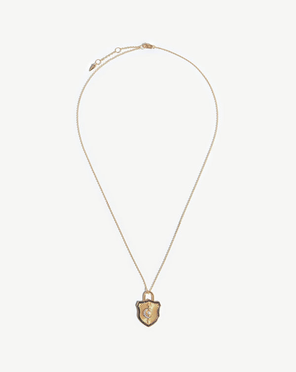 Missoma Harris Reed Fine Shield Necklace |