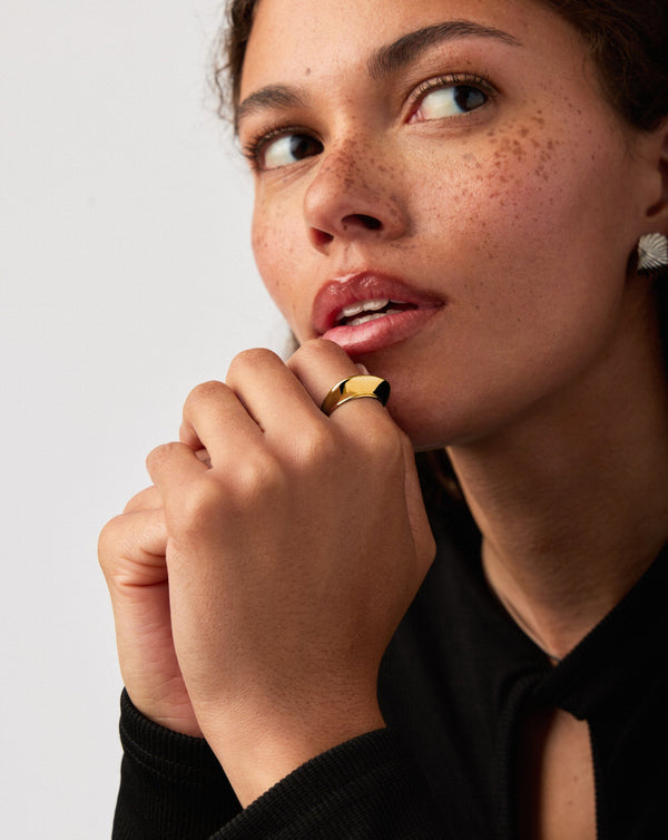 Missoma Hera Dome Stacking Ring | 18ct Gold Vermeil