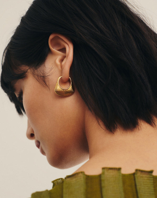 Missoma Hera Ridge Hoop Earrings UK