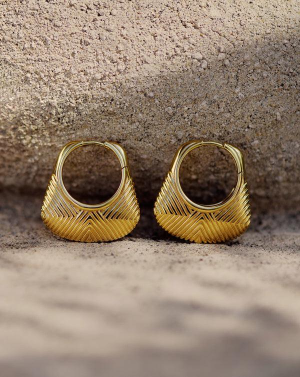 Missoma Hera Ridge Hoop Earrings UK