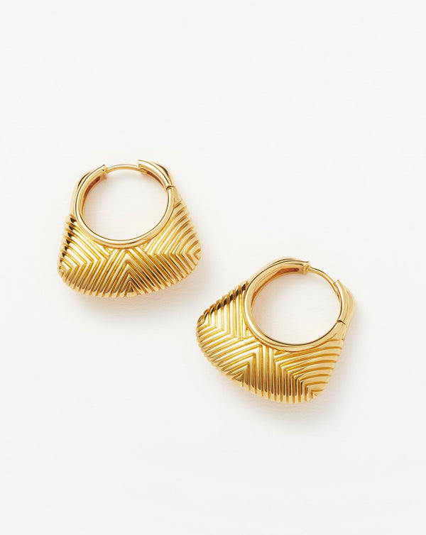 Missoma Hera Ridge Hoop Earrings UK