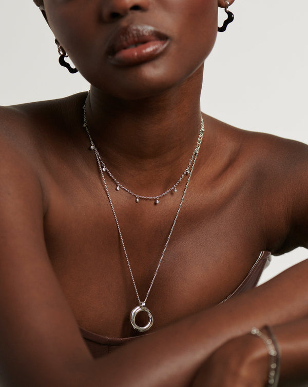 Missoma Interstellar Drop Silver Choker UK