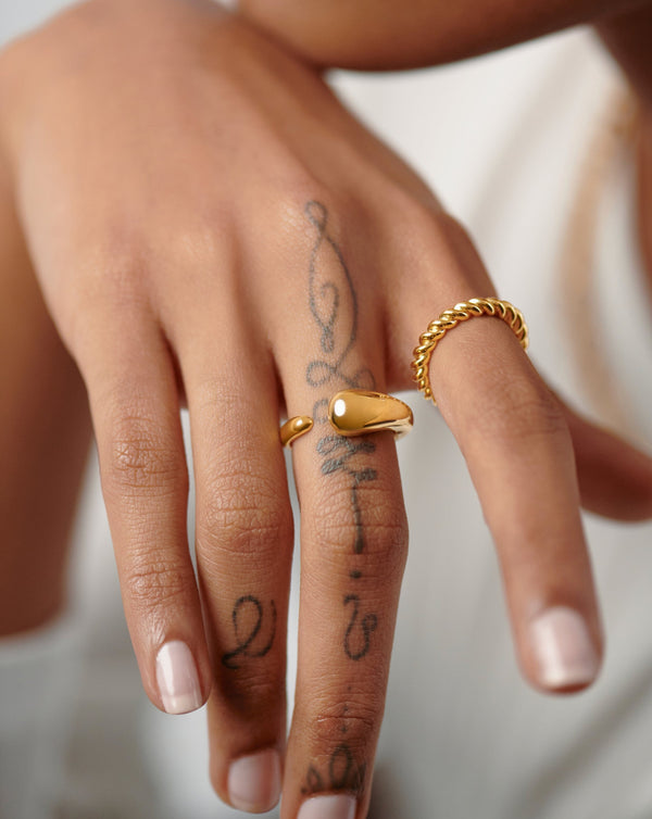 Missoma Lasso Stacking Ring | 18ct Gold Vermeil