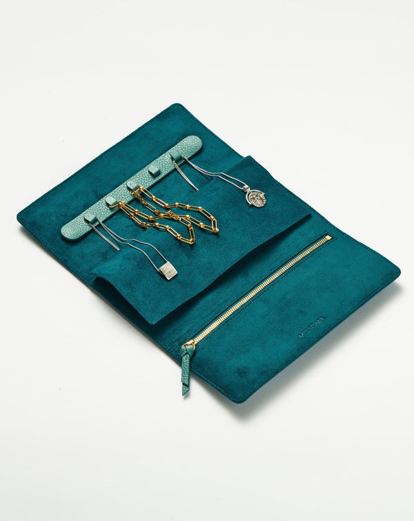 Missoma Leather Jewellery Roll | Lapis Blue