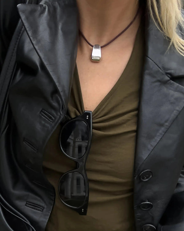 Missoma Lucy Williams Arco Cord Necklace | Silver UK