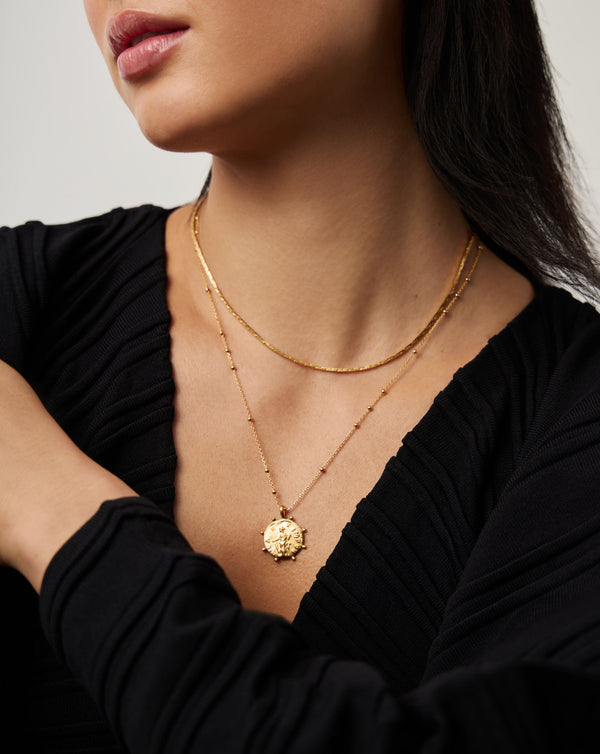 Missoma Lucy Williams Beaded Coin Necklace | Gold UK