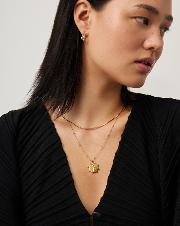 Missoma Lucy Williams Beaded Coin Necklace | Gold UK